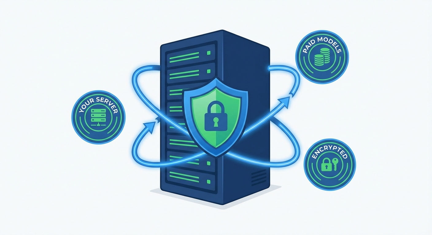 Secure dedicated server with encryption